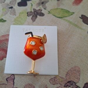 Talbots Orange Champagne Brooche